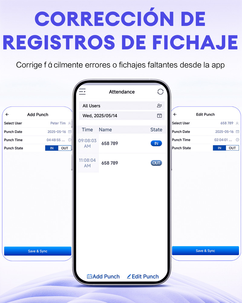 NGTeco TC4 Time Clock Cloud-Based 2.4G WiFi Customization Rule Clock in Machine
