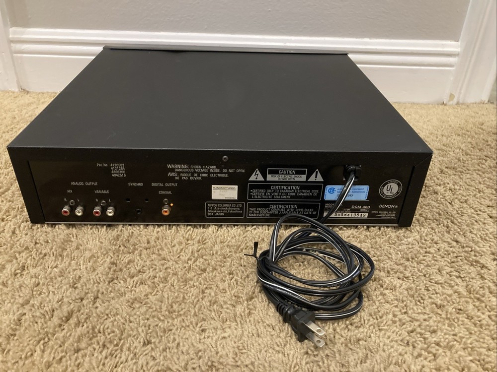 Denon DCM-460 5-CD Compact Disc Changer Alpha Processing Tested & Working!