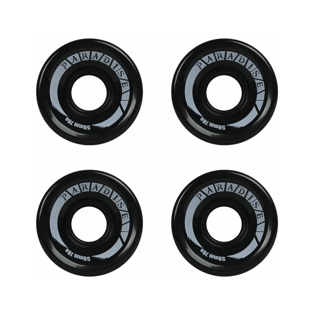 Paradise Skateboard Cruiser Wheels 59mm 78A Black