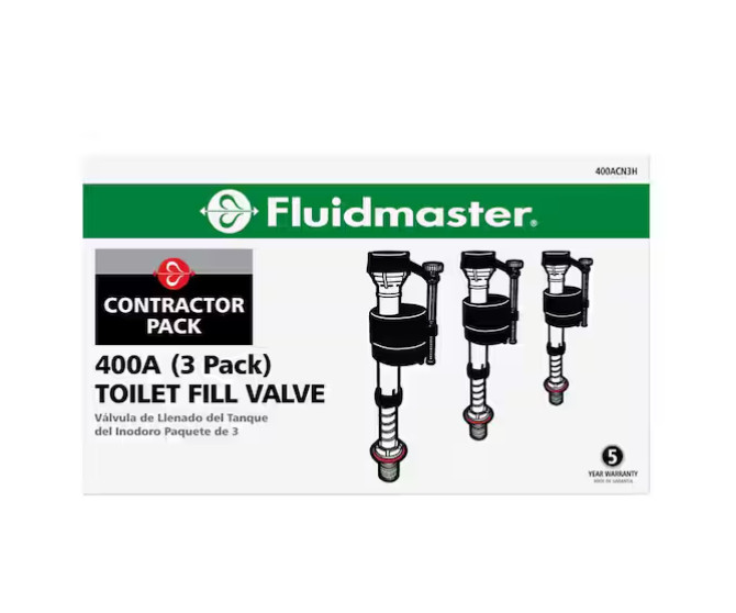 400A Universal Toilet Fill Dual Flush Valve (Contractor 3-Pack)