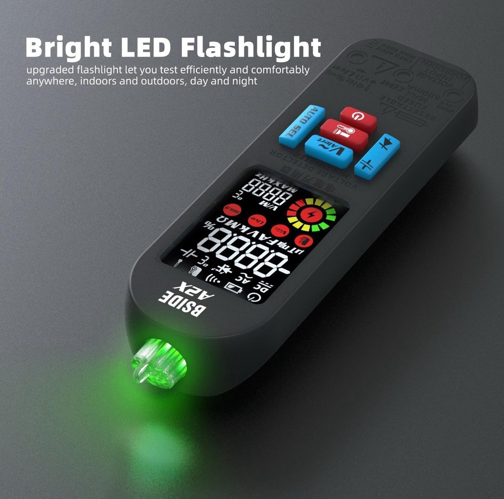 BSIDE A2 Digital Multimeter Auto Range DC/AC Voltage Meter Resistance True RMS