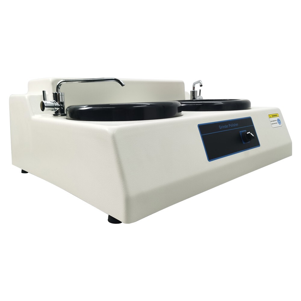 Metallographic Grinding Polisher Machine 110V Dual Disc Material For Testing Lab