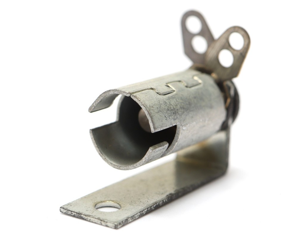 Bayonet Base 2-Lead Socket with Long Mounting Bracket, 5pcs