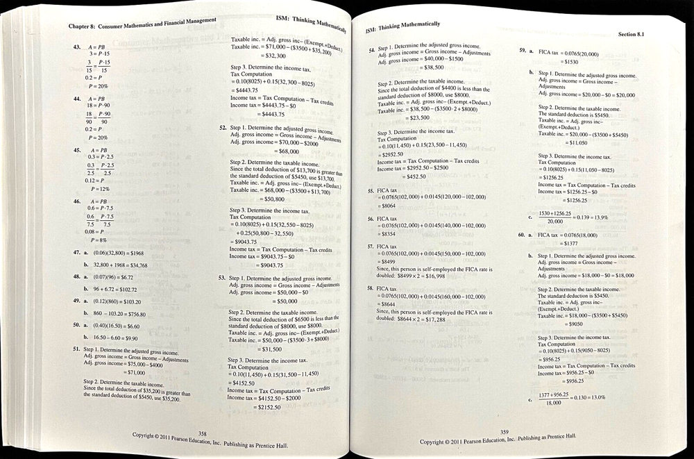 BLITZER - Thinking Mathematically - INSTRUCTOR'S SOLUTION MANUAL 5e (2011)