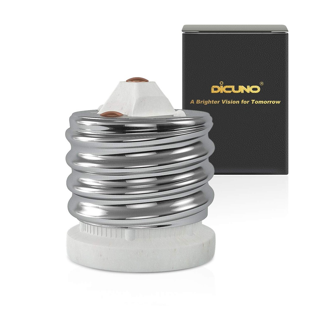 E39 to E26 Socket Converter, Ceramic Mogul E39 to Standard Medium E26 Adapter