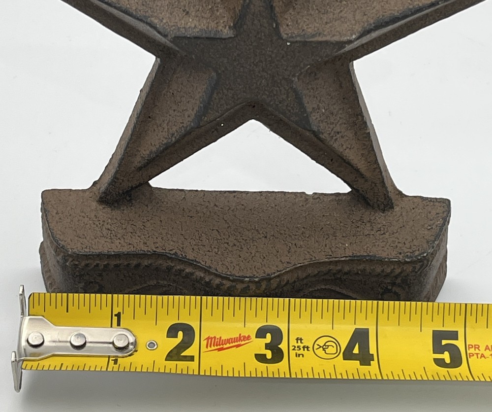 Vintage Cast Iron 5-Point Star Bookend 6.5”