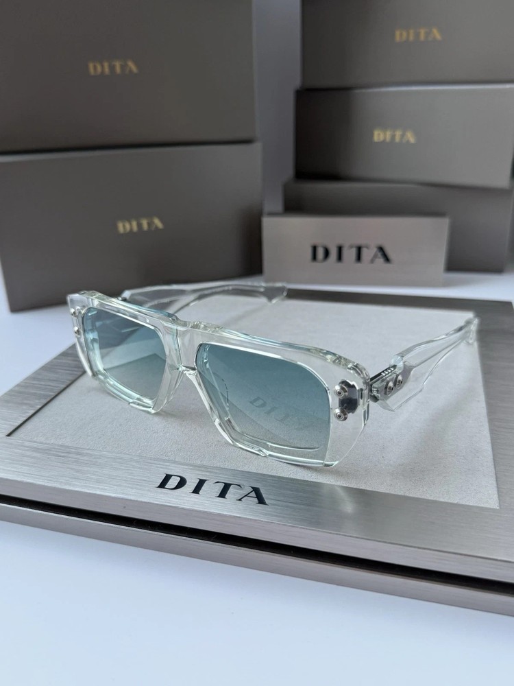 DITA HYPHER-1183 DTS466-A-02 Crystal Silver Blue Gradient Sunglasses
