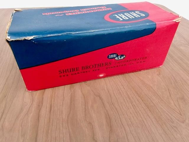 VINTAGE SHURE 55S UNIDYNE DYNAMIC MICROPHONE WITH ORIGINAL BOX & INSTRUCTIONS