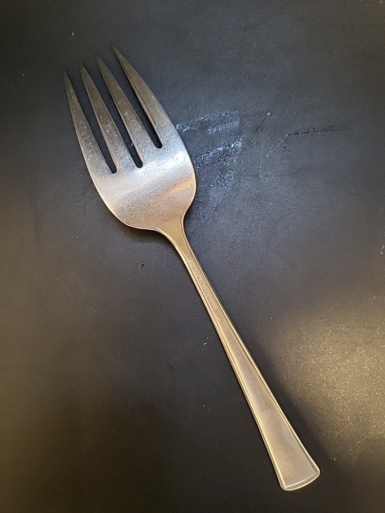 International Silver Embassy BOUQUET Silverplate Cold Meat Serving Fork 1939