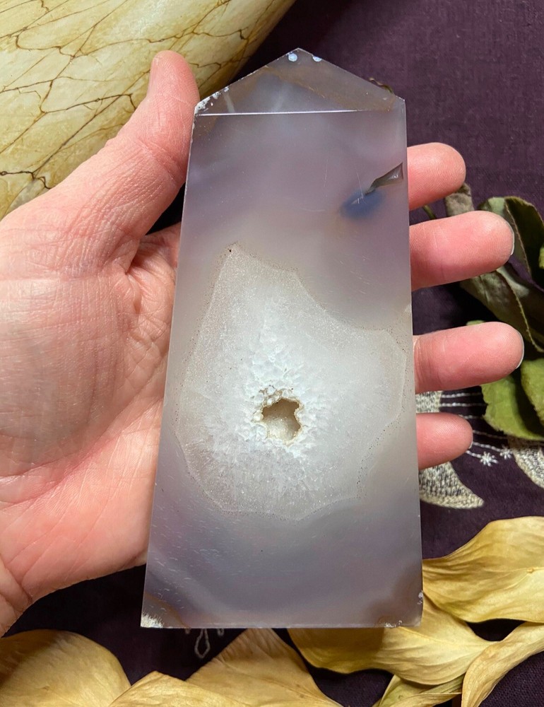 Clearance High Quality Druzy Agate Tower, All Natural