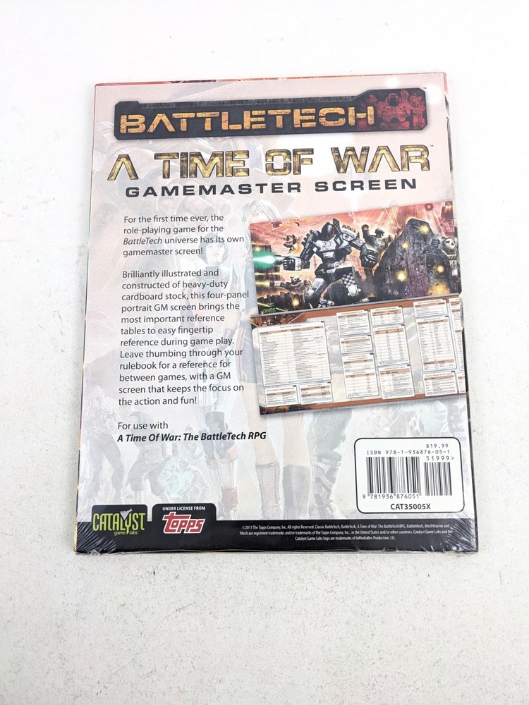 Battletech Time of War GM Screen SEALED