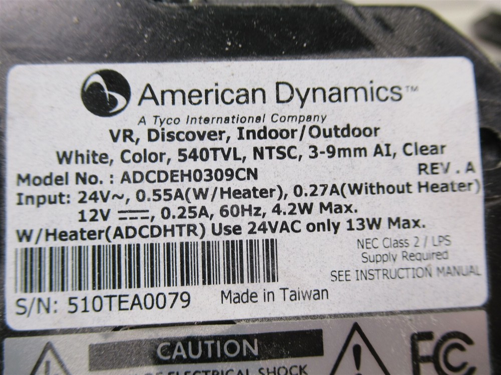 6 American Dynamics ADCDEH0309CN Color High Resolution Dome Security Cameras