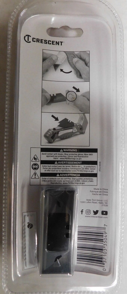 Crescent Folding Utility Knife CTKF2 With Blades-5 Pack