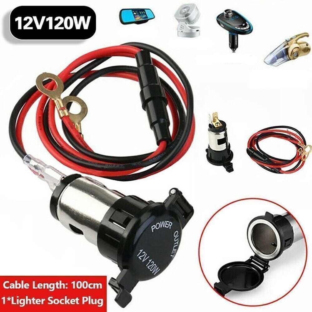 12V Car Cigarette Lighter Replace Power Adapter Plug Outlet Socket Durable