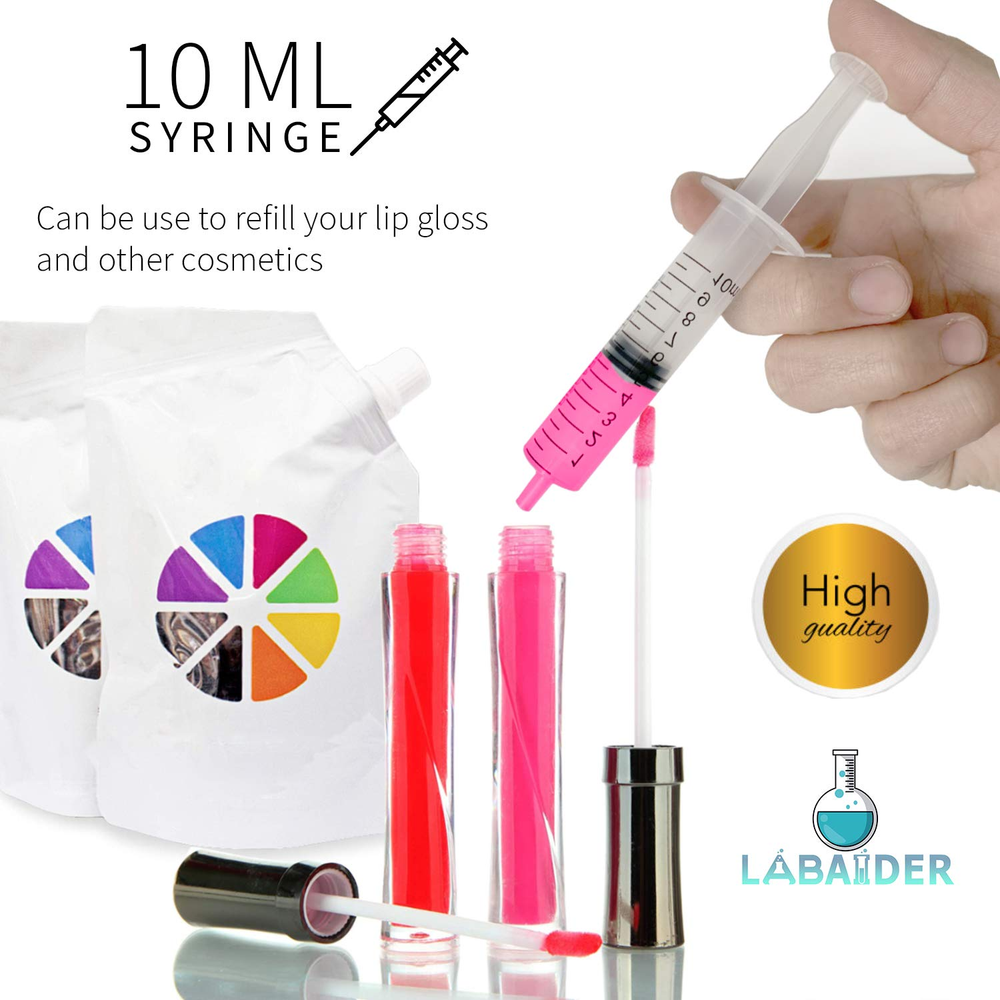 10 Pack 10Ml/Cc Plastic Syringe Liquid Measuring Syringe Tools Individually Seal