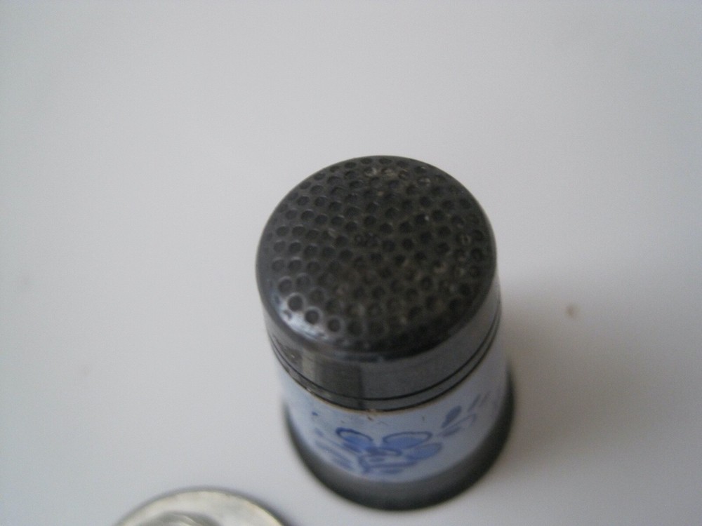 Delft Blue Sterling Thimble Windmills