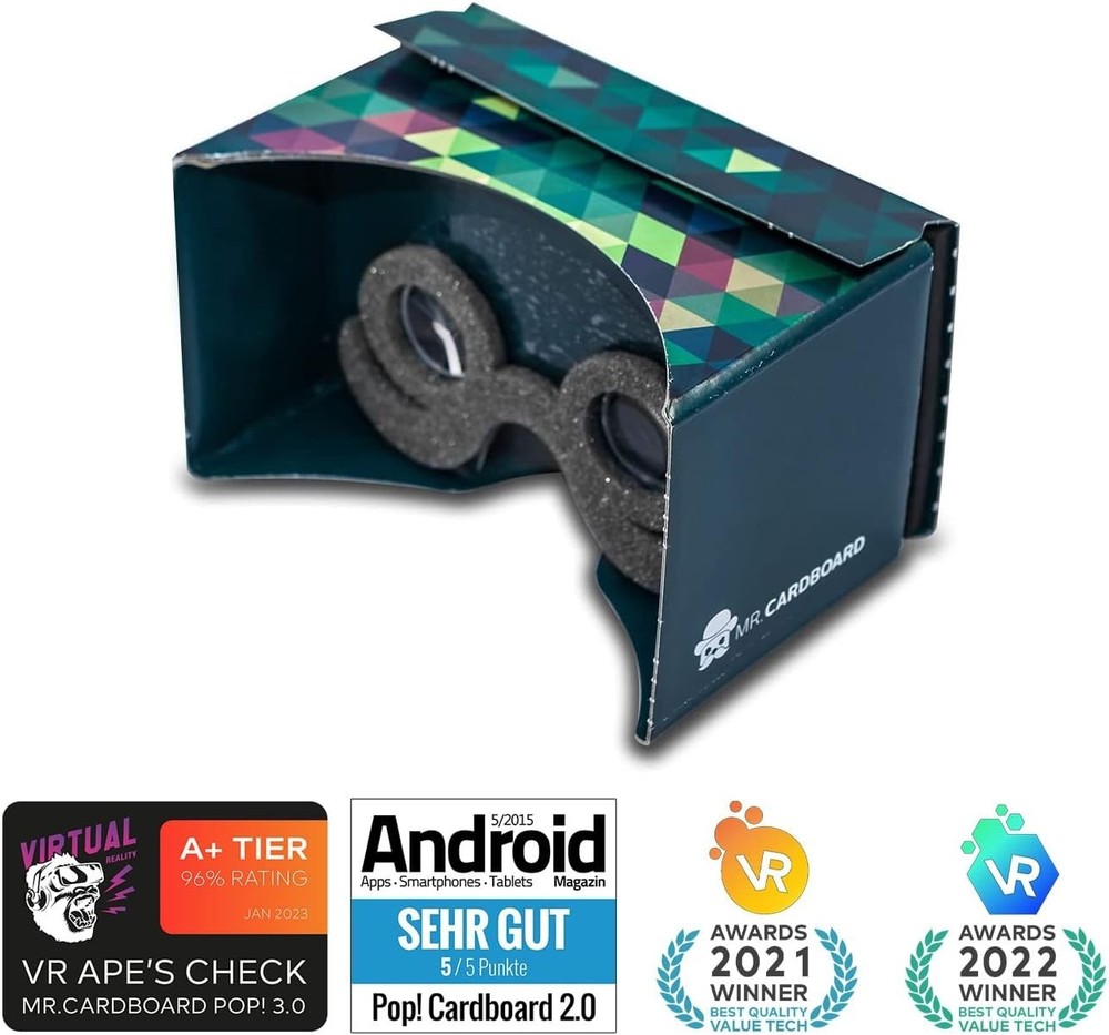 Universal Google Cardboard VR Goggles: Includes Cushion & Sweatproof Features