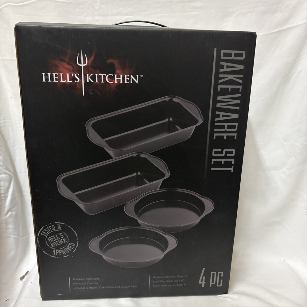 Hells Kitchen 4pc Bakeware Set Oven Safe To 450 Degrees