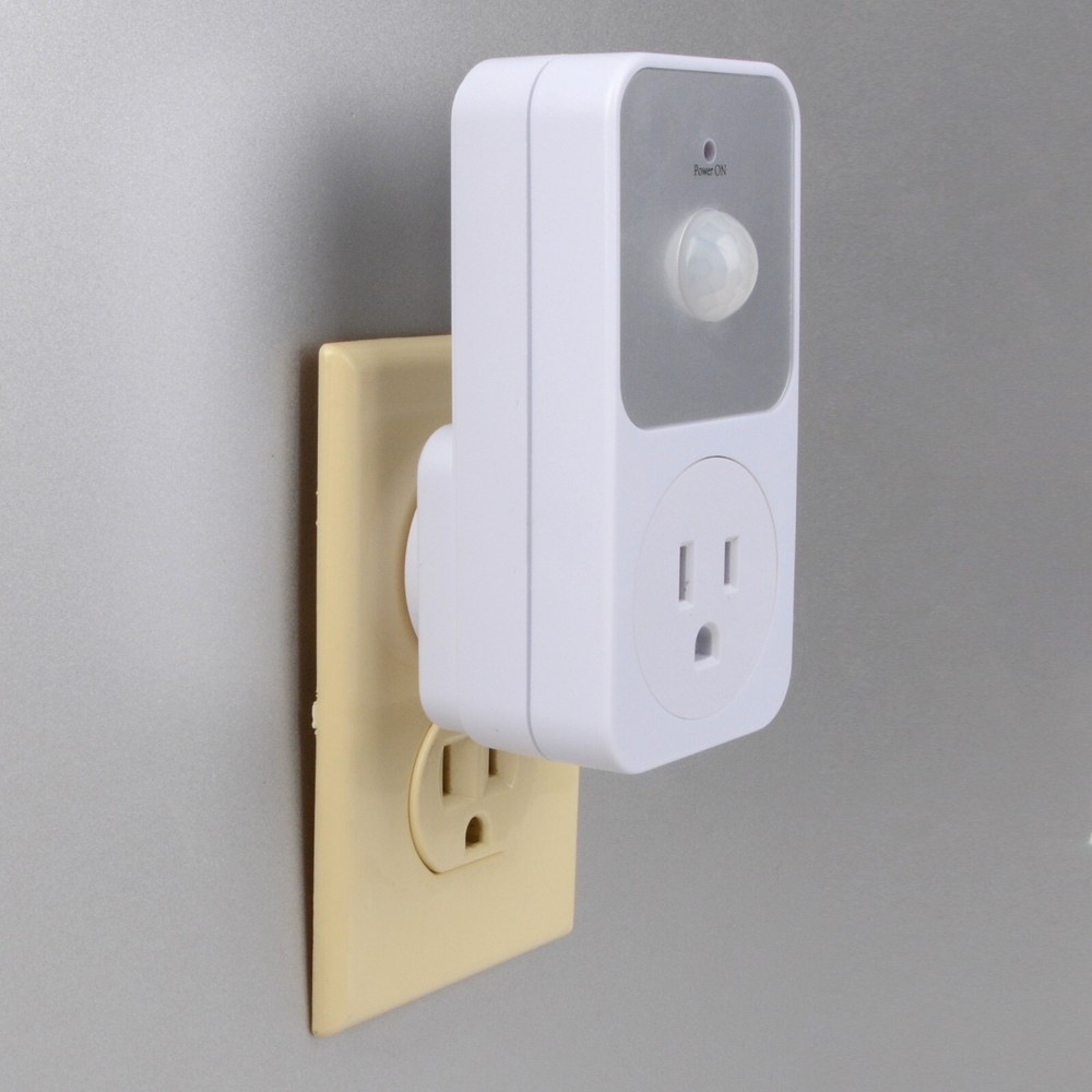 Motion Detection Sensor Power Socket Switch 110V 1800w Security Garage Light PIR