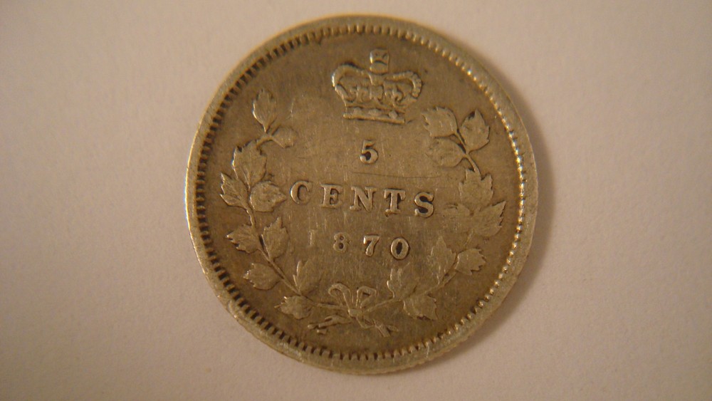 1870 Canada Silver Five 5 Cents - Nice Condition, You Grade It (#Ct3a)