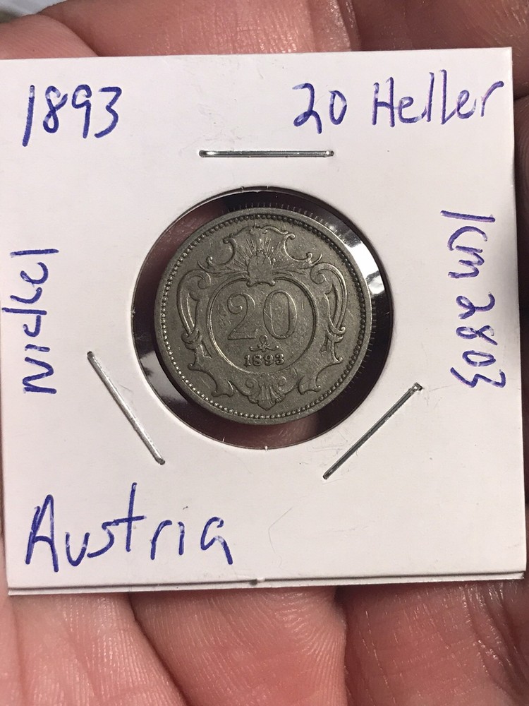 Austria, 20 Heller, 1893, KM-2803
