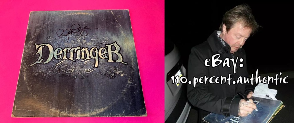 RICK DERRINGER SIGNED AUTOGRAPHED DERRINGER VINYL LP *EXACT PROOF*