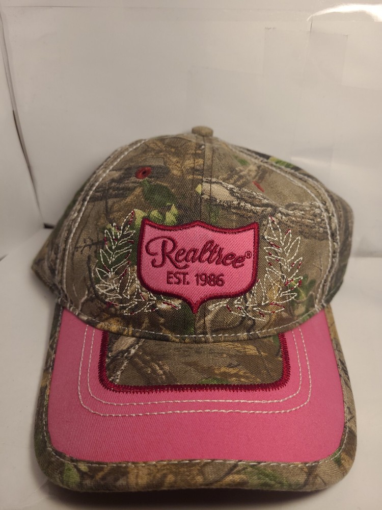 Realtree Logo Est 1986 Distressed Adjustable Mesh Snap Back Camo Cap / Hat