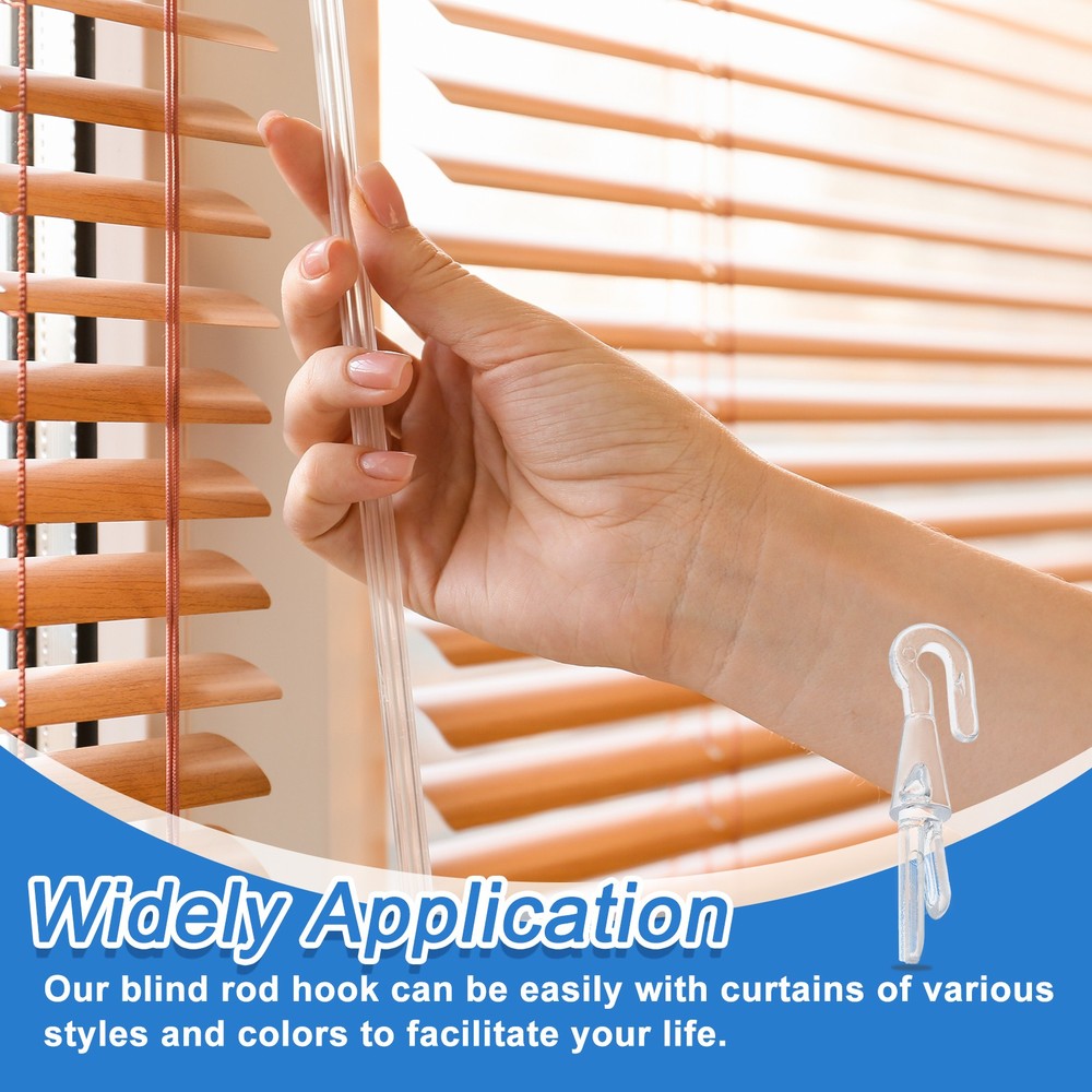 6Pcs 2" x 0.5" - Plastic Vertical Blinds Replacement Parts (Transparent)