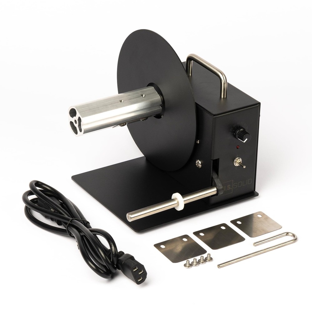 U.S. Solid Automatic Label Rewinder 7 in Roll Diameter 4.1 in Width
