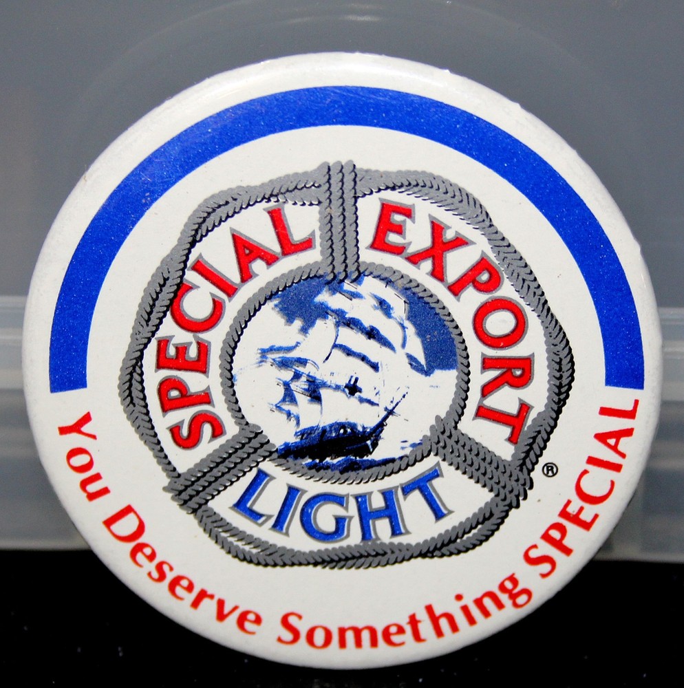 Heileman's  “SPECIAL EXPORT LIGHT”  2.25” Button VINTAGE 1970's  BEER PIN