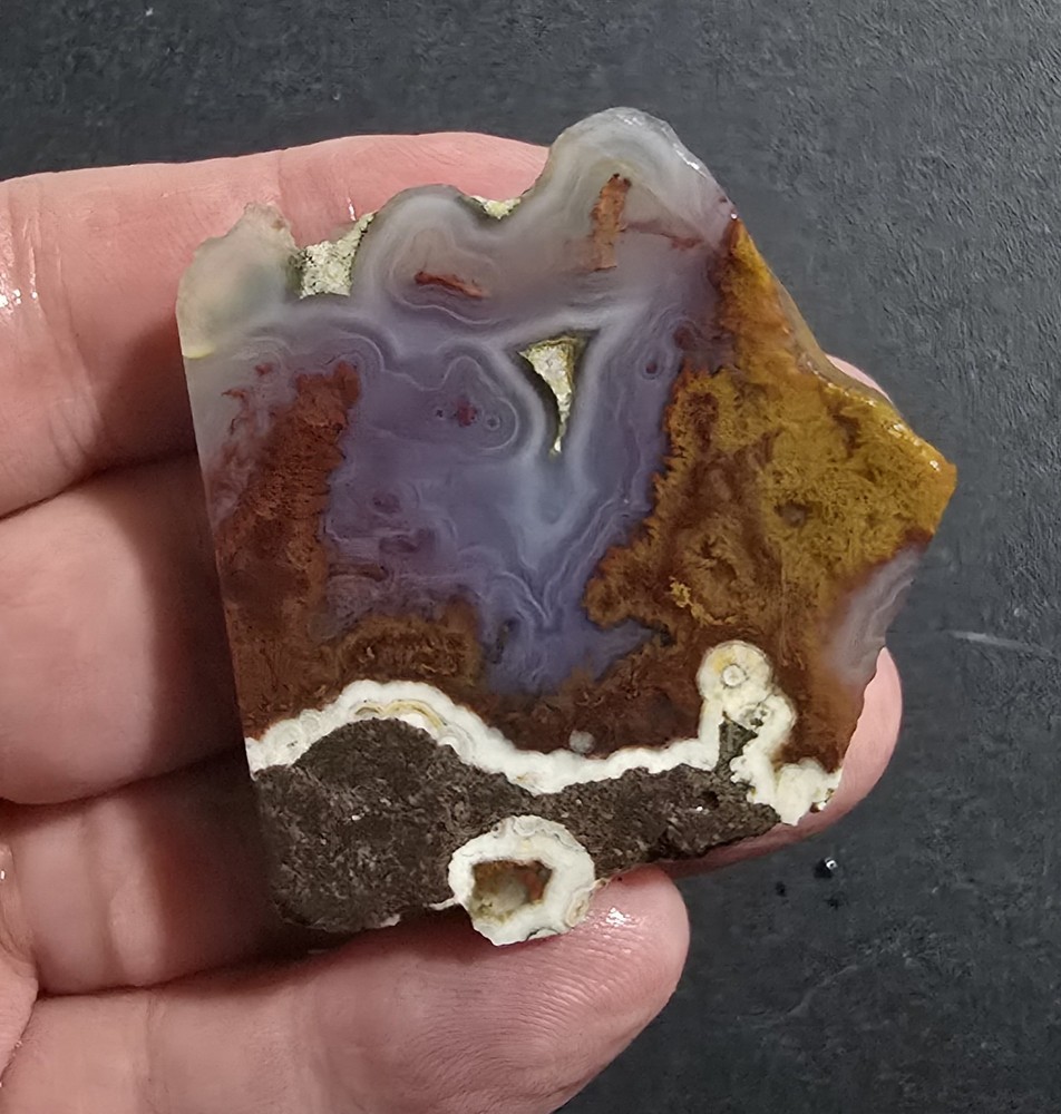 Cathedral Agate Lapidary Slab