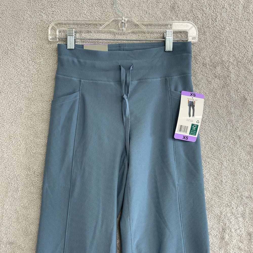 NEW 32 Degrees Cool XS Blue Active Flare Pants Stretch Blue