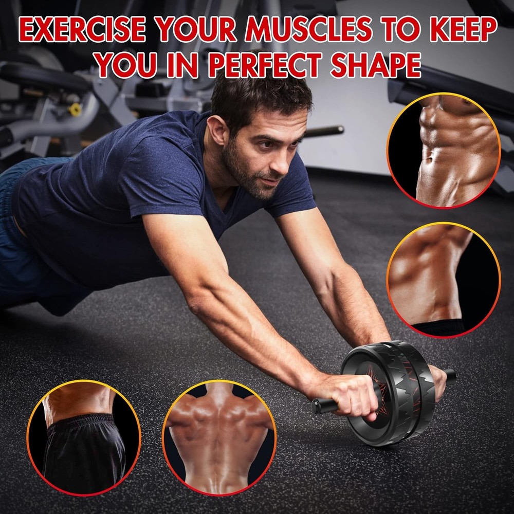AB Roller Wheel - Ab for Abdominal Workout and Core Strength black
