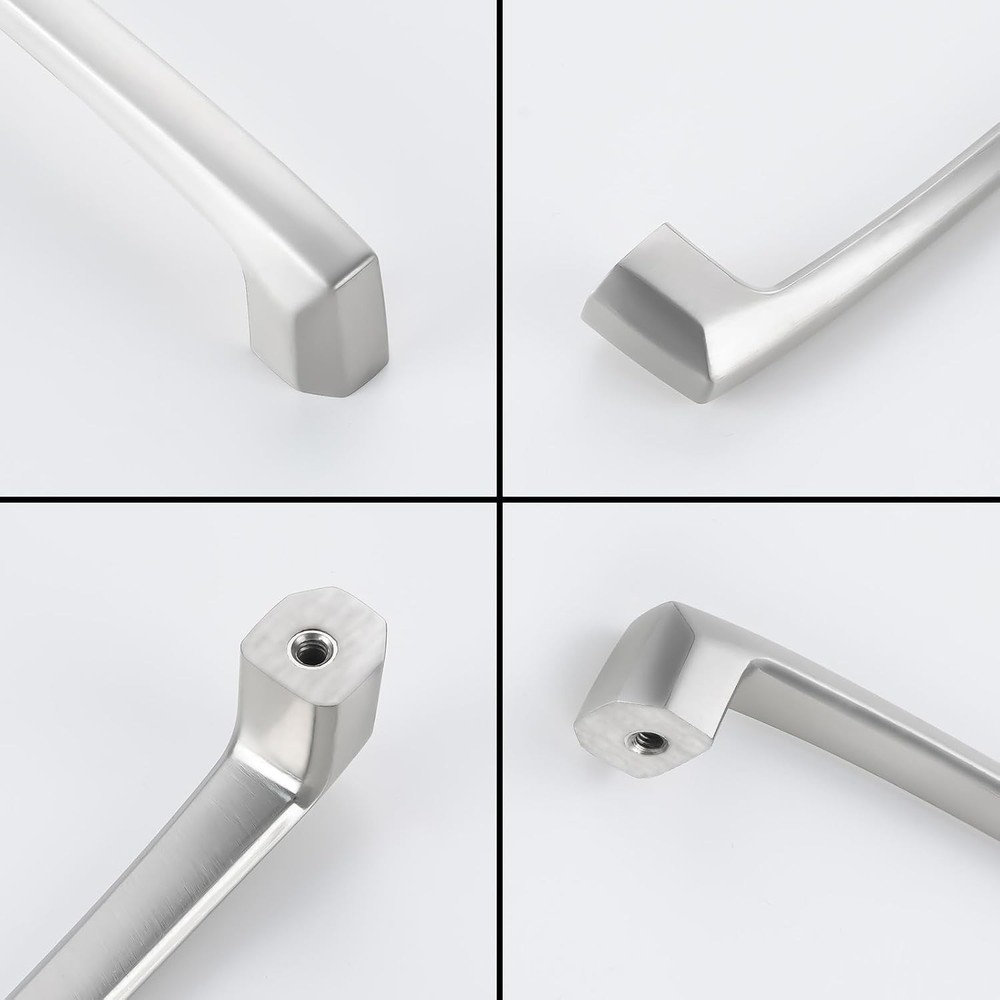 BRAND NEW ~ Set/9 Brushed Nickel Kitchen Cabinet Hardware Drawer Pulls ~ 7 1/2"