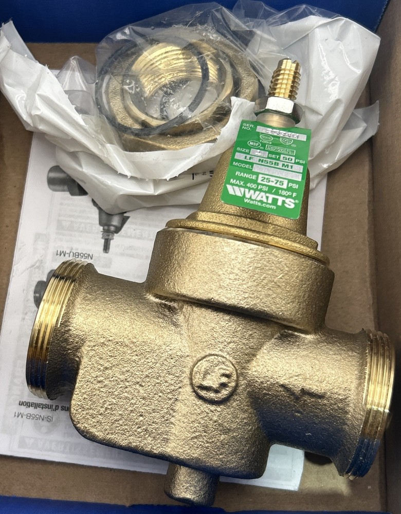 WATTS P/N: 9640~1" LFN55BM1 WATER PRESSURE REDUCING VALVE NEW