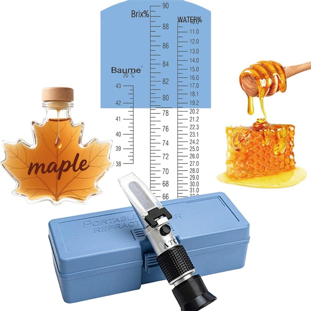 Honey Maple Syrup brix Refractometer /58-90 10-33 Moisture...