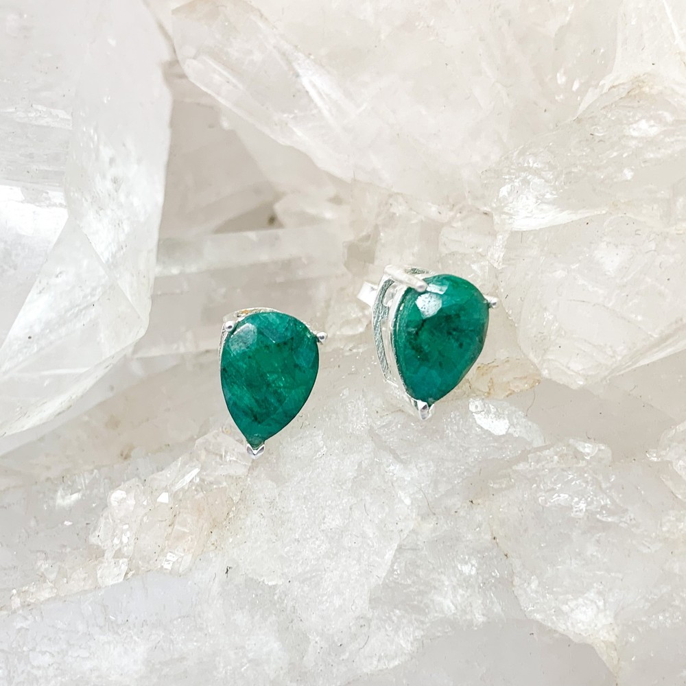 Emerald Stud Earrings $50