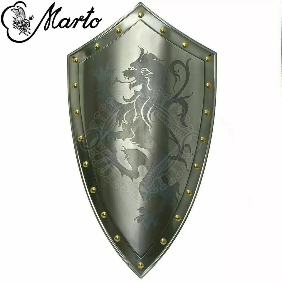 24'' Medieval Shield Armor Knight Metal Steel Handcrafted Shield