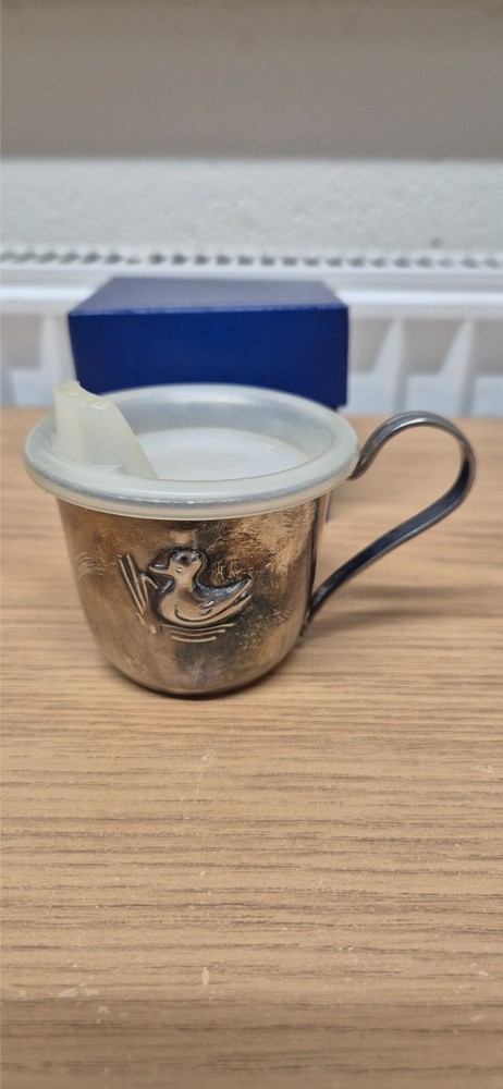 Vintage silver plated baby cup