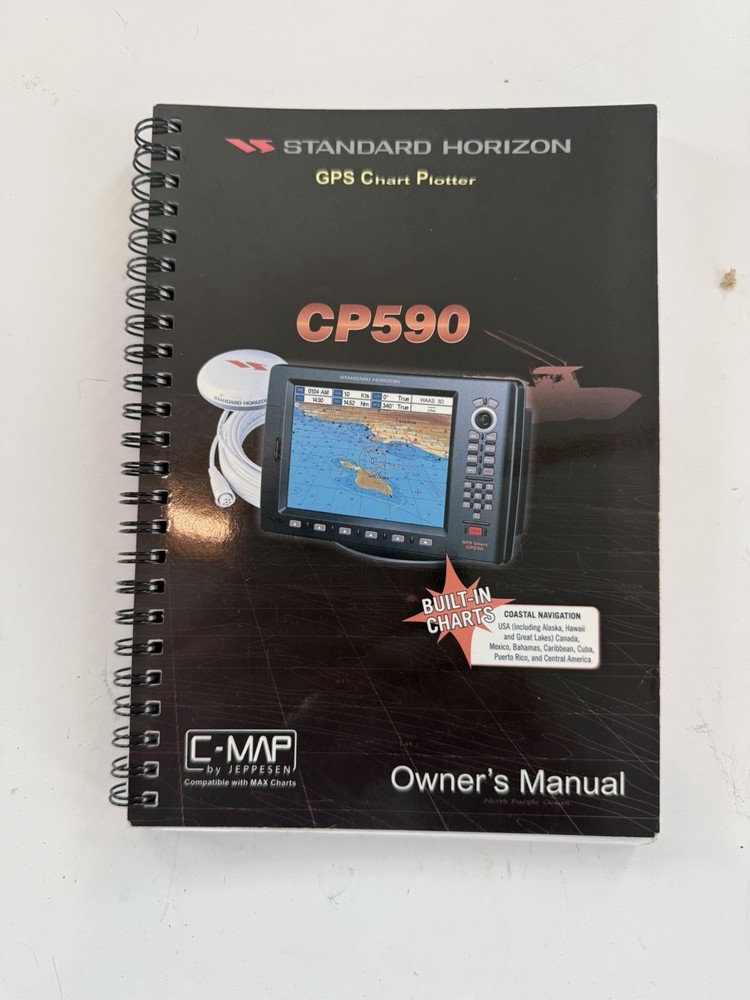 Standard Horizon CP 590 Chartplotter with external gps/WAAS antenna