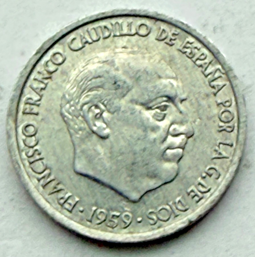 Spain 1959 10 Centimos Coin