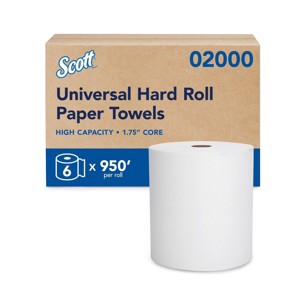 Scott Professional Essential Universal High-Capacity Hard Roll Paper Towels, ...