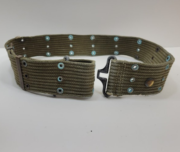 Vintage Military Pistol Web Olive Drab Adjustable Belt