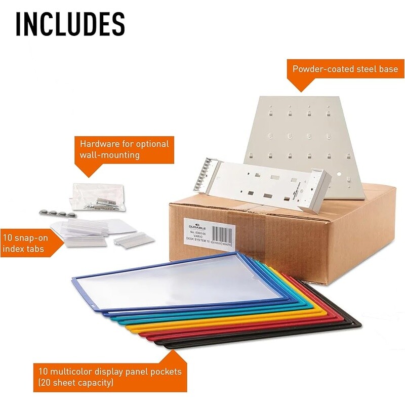 Pocket Reference System 20-Sheet Display Organizer Sturdy Expandable Storage New