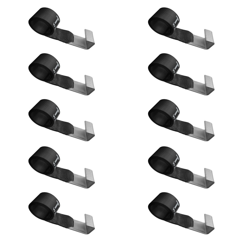 USA 10 Pack 4" x 5' Roll Off Container Winch Strap w/Flat Hook WLL 5400LBS BLACK