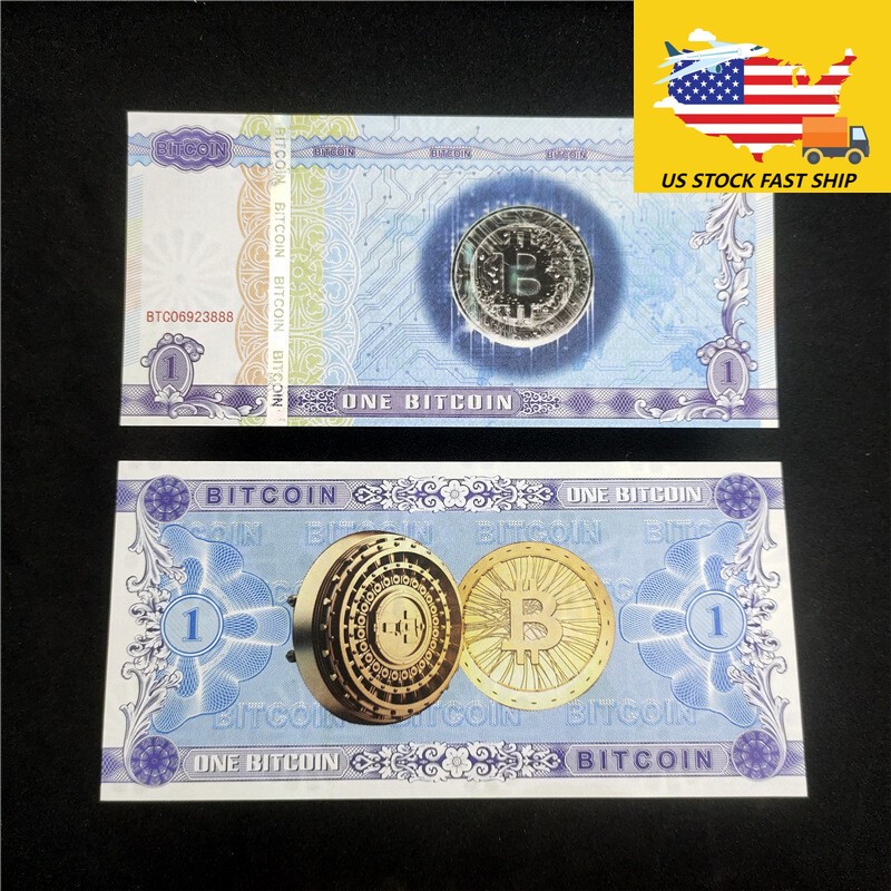 10pcs One Bit Coin BTC Paper Note Paper Consecutive Number