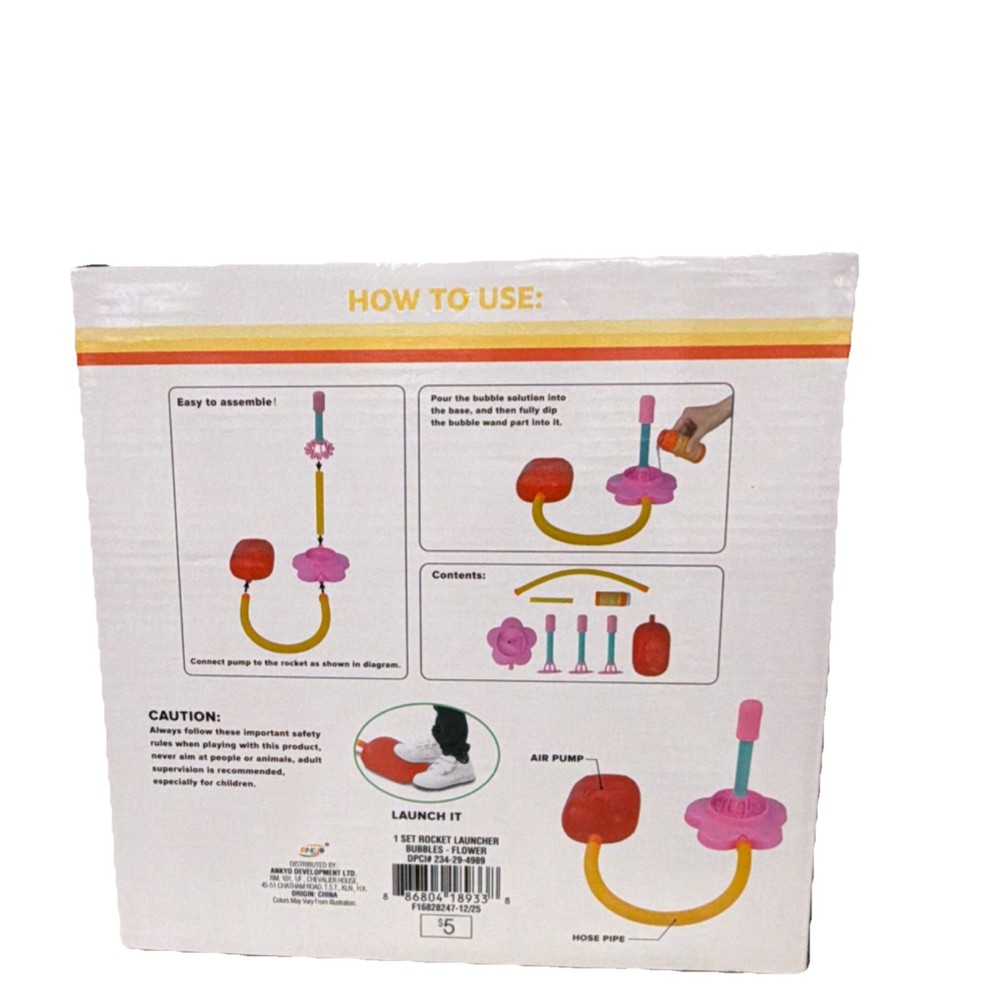 Ankit Distributors Ltd. Rocket Launcher Bubbles Set with 4 fl oz Bubble Solution