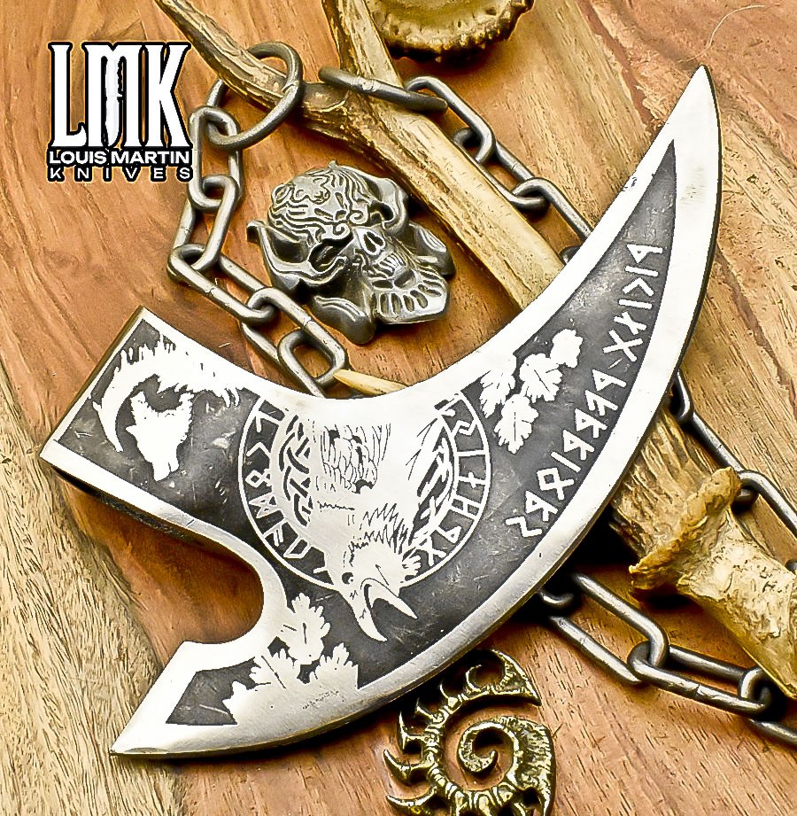 LMK Custom AUS-8 Steel Splitting Axe Head