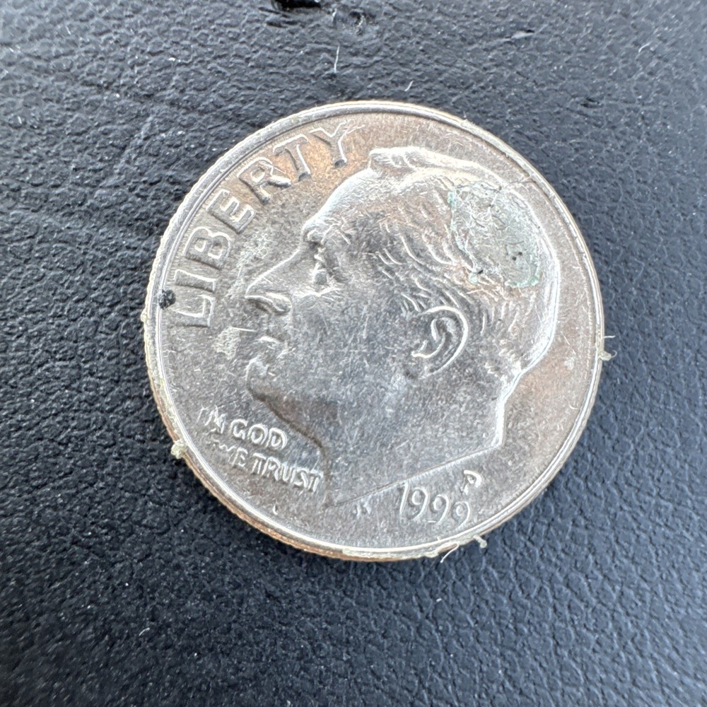 1999 P Mint Dime "IN GOD WE TRUST" Error