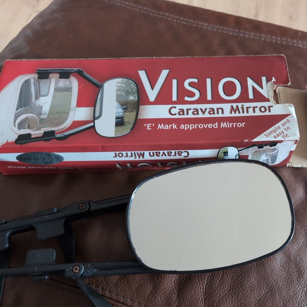 Vision Caravan Mirror E Mark Approved 1x Box 1x Mirror Used